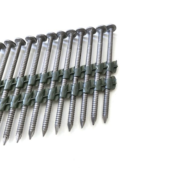 Реечные гвозди 21 градус 2.8х70 мм ершеные / 2700шт // For-Est