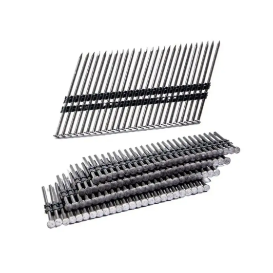 Реечные гвозди 21 градус 3.1х88 мм гладкие / 2000шт // For-Est