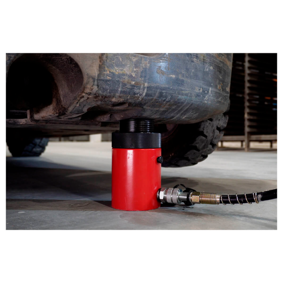 Домкрат гидравлический, однополостной, с фиксирующей гайкой 30 т, ход 50 мм [HRH-CY0200007]