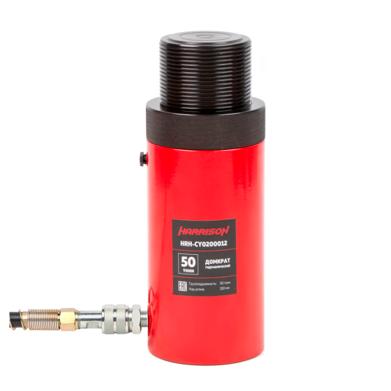 Домкрат гидравлический, однополостной, с фиксирующей гайкой 50 т, ход 150 мм [HRH-CY0200012]