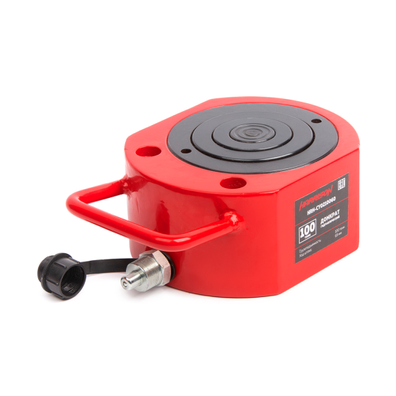 Домкрат гидравлический, телескопический, однополостной 100 т, ход 69 мм [HRH-CY0210060]