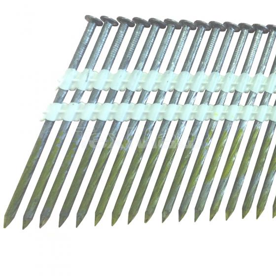 Реечные гвозди 21 градус 3.8х120 мм винтовые / 1500 шт // Mainpack