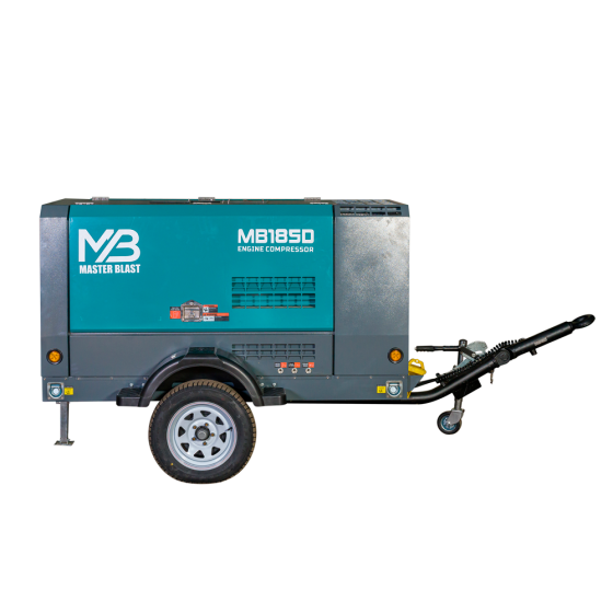 Винтовой дизельный компрессор Master Blast MB-185D-7 на шасси