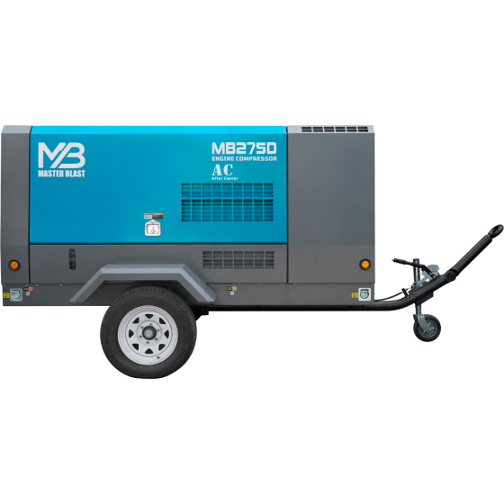 Винтовой дизельный компрессор Master Blast MB-275D+АС с осушителем, на шасси
