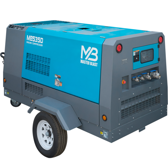 Винтовой дизельный компрессор Master Blast MB-535D-10 на шасси