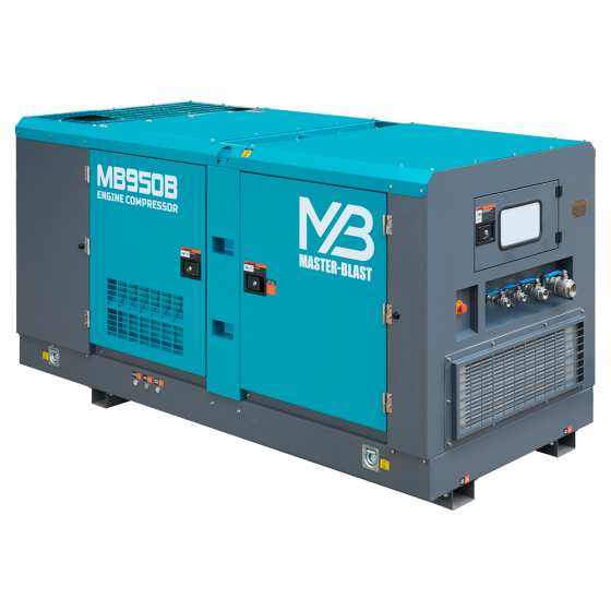 Винтовой дизельный компрессор Master Blast MB-950B-10 на раме