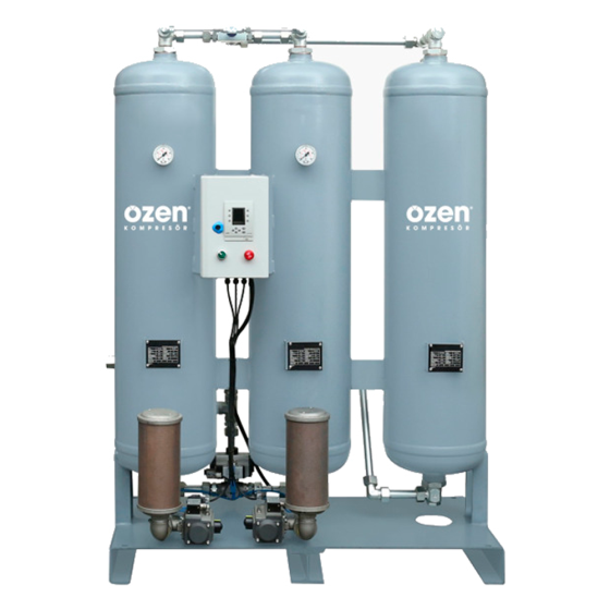Адсорбционный осушитель OZEN ODD+CT-2,6 холодной регенерации, встроенная угольная колонна, 40 бар