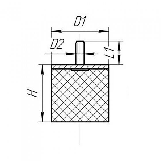 Виброопора ЕС3015D (М8)